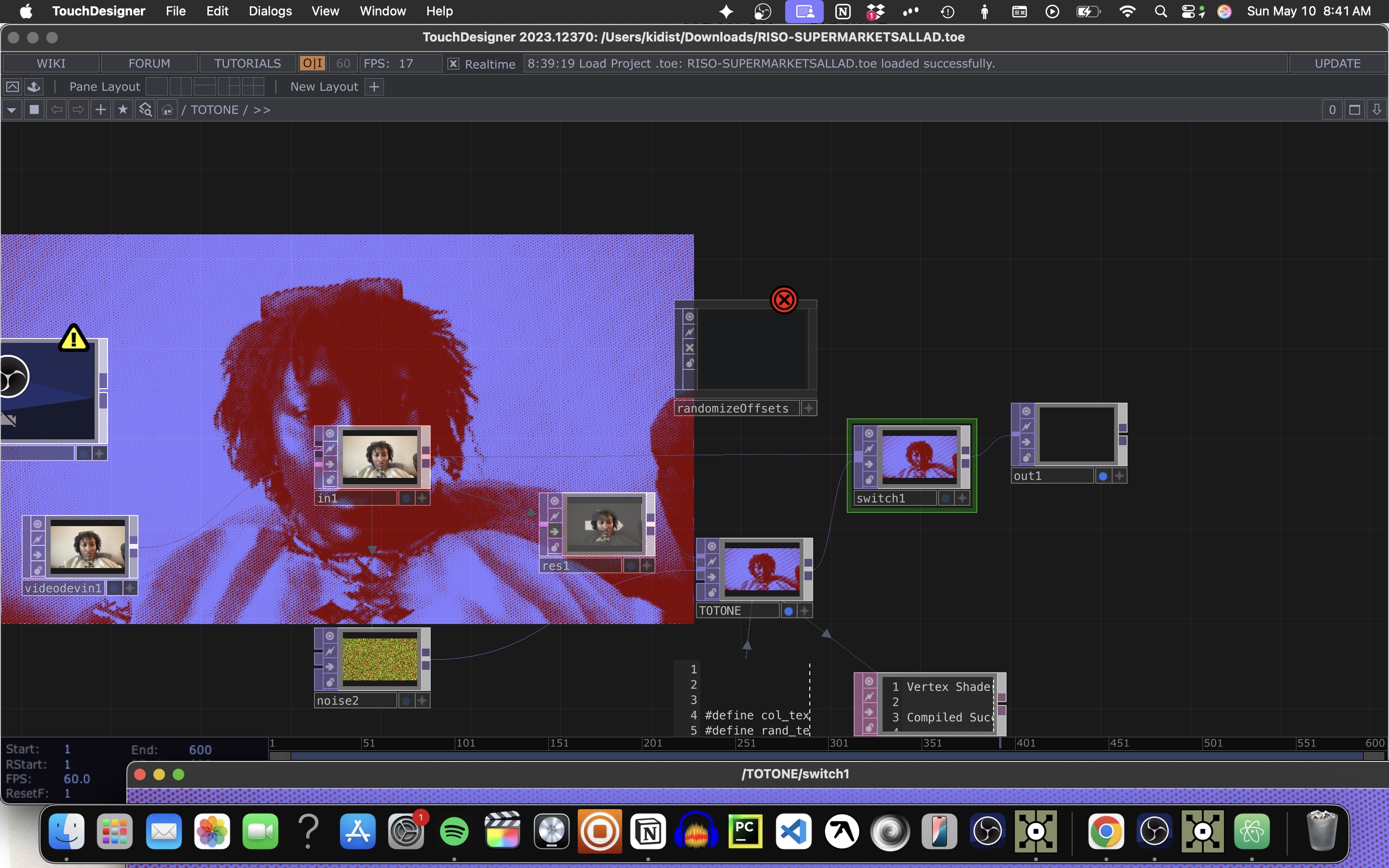 Saturated risograph inspired moving image still